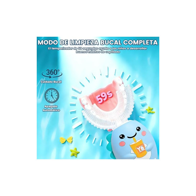 Toketa Cepillo de Dientes Electronico para Niños, Diseño en forma