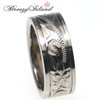 [BreezyIsland] Hawaiian Jewelry Ring Hawaiian Scroll Titanium 8mm Width, Titanium