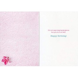 Portal Dog at Spa Funny/Humorous Feminine Birthday Card for Her/Woman