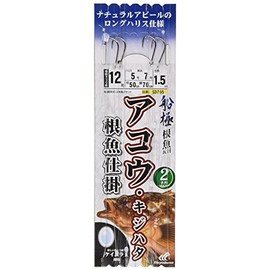 ハヤブサ(Hayabusa) 船極根魚五目 アコウ・キジハタ根魚仕掛 ケイムラ玉 2本鈎2セット SD765 12-5-7