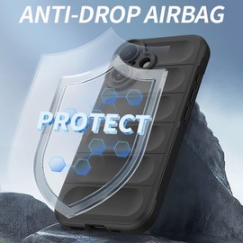 ILING Hülle für Realme C71 5G/Realme C71 4G, Stoßfest Wellenmuster und Airbag Design Weiches Haut Fühlen Silikon Schutzhülle Ultradünne Matt TPU Bumper Handyhülle (Schwarz)