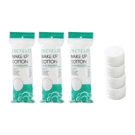 Homiliky 100% Pure Cotton Rounds for Face,300 Count Makeup Remover Pads Pearl Cotton Sheet,Hypoallergenic, Lint-Free,For Sensitive Skin Beauty and Personal Care,Pack of 3-300 Cotton Pads