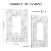White Grey Marble Single Rocker Wall Plate Decorative Outlet Light