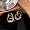 Watforsh Gold and Silver Hoop Earrings for Women Two Tone