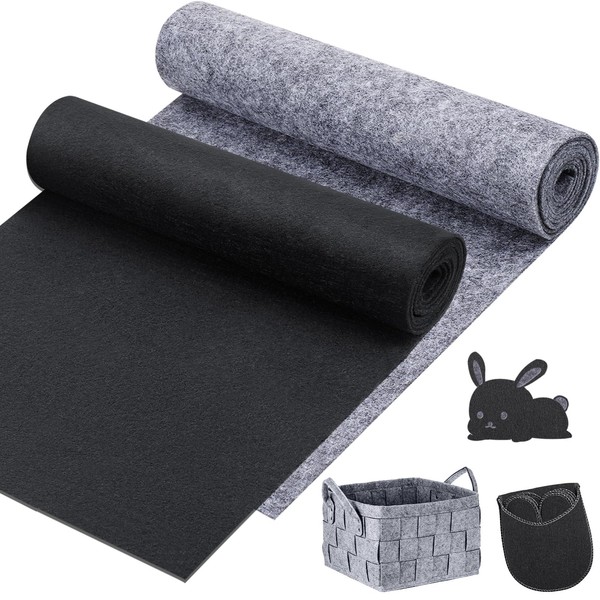 MICHIHOMIE 2 Rollen Filz Meterware, 30cm x 150cm × 3mm