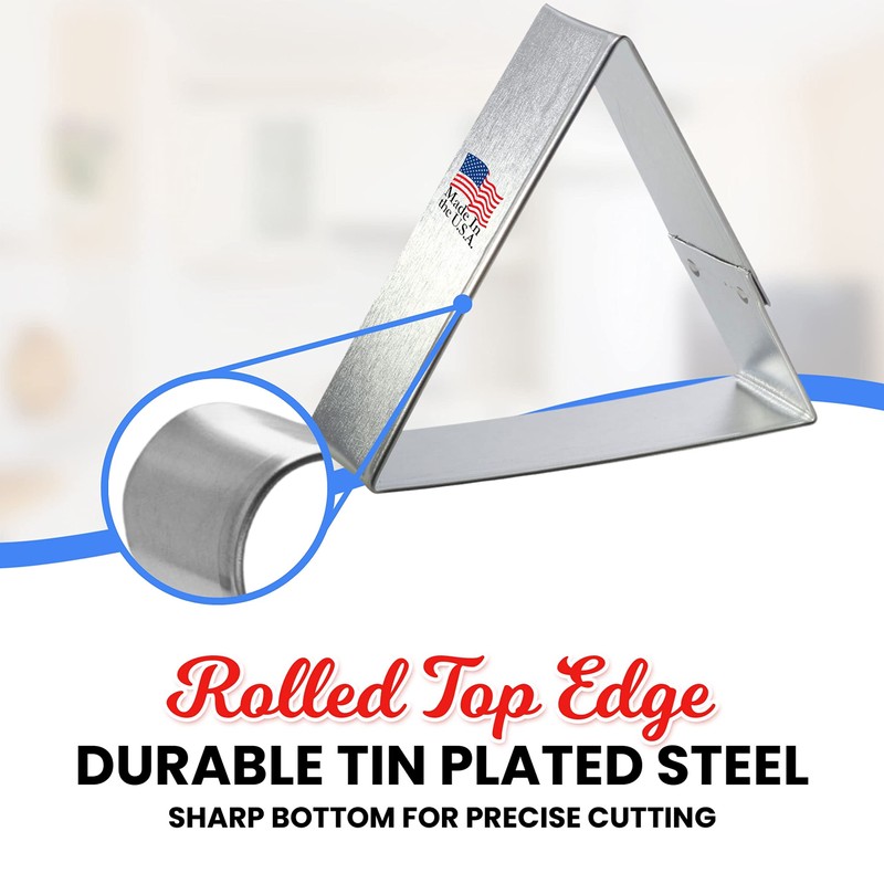 Foose Triangle Cookie Cutter 3 Inch –Tin Plated Steel Cookie