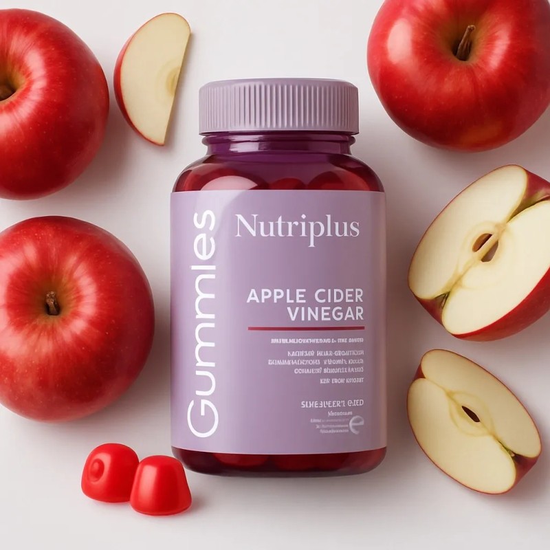 Gomitas De Vinagre De Manzana Nutriplus Sabor Manzana Vinagre 60