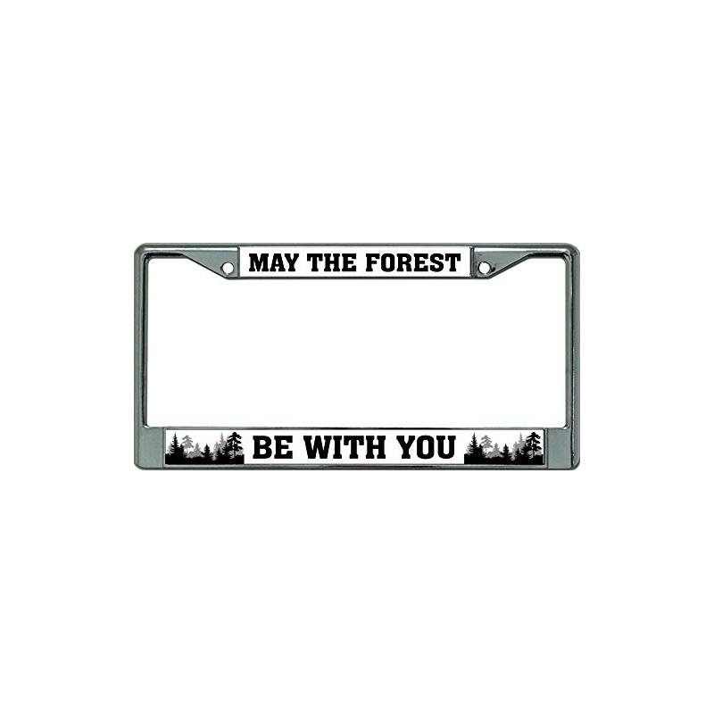 May The Forest Be with You Chrome License Plate Frame