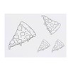 Azeeda 4 x 'Pizza Stück' Temporäre Tattoos - Wasserfest, Hautfreundlich