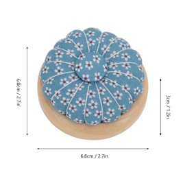 Alfiletero, alfileteros de calabaza, suministros de costura, tamaño portátil, diseño de flores, soporte de aguja azul, alfiler redondo de estilo japonés para costura diaria o decoración artesanal