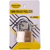 Solid Brass Padlock, 35mm, Hardened Steel Shackle, Solid Brass, Indoor