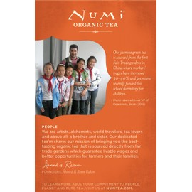 Numi Organic Tea Jasmine Green, 18 Count Box of Tea Bags (Pack of 6)