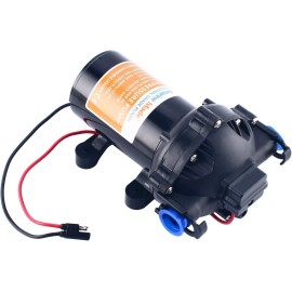 Amarine Made 12V 60 PSI 5.5 GPM Water Pressure Diaphragm Pump Self-Priming Pump for Boat RV