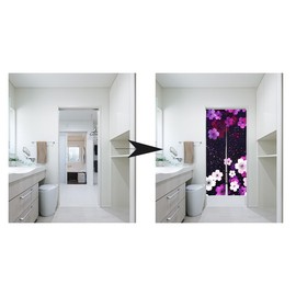 next.design Noren Japanese Style Doorway Curtain with a Picture of Sakura Cherry Blossoms Spring Printed on it (pattern1)