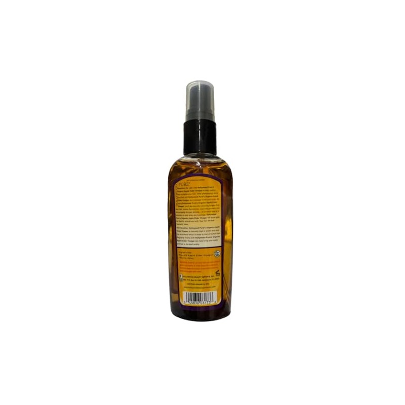 Hollywood Beauty pure organic apple cider vinegar, Brown, 3 Fl