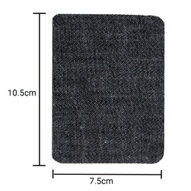 GYGYL 12 Pieces Premium Quality Denim Iron-on Jean Patches, Inside & Outside Strongest Glue 100% Cotton of Black Repair Decorating Kit, Size 3" by 4-1/4" (7.5 cm x 10.5 cm)