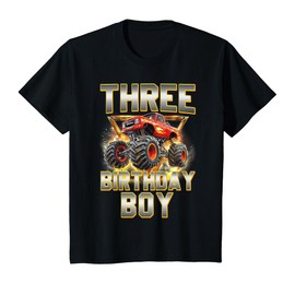 Kids I'm Three Year Old 3rd Birthday Boy Monster Truck Are My Jam T-Shirt
