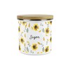 Purely Home Yellow Sunflowers Sugar Storage Canister - White Metal