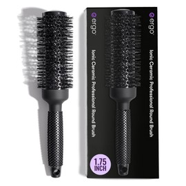 ergo Ergo Ceramic Ionic Round Brush for Blow Out - Salon Quality Hair Brushes for Women - Roller Brush for Blow Drying, Wet and Dry Hair Styling, Volumizing Hair Care - ER43: 1.75"