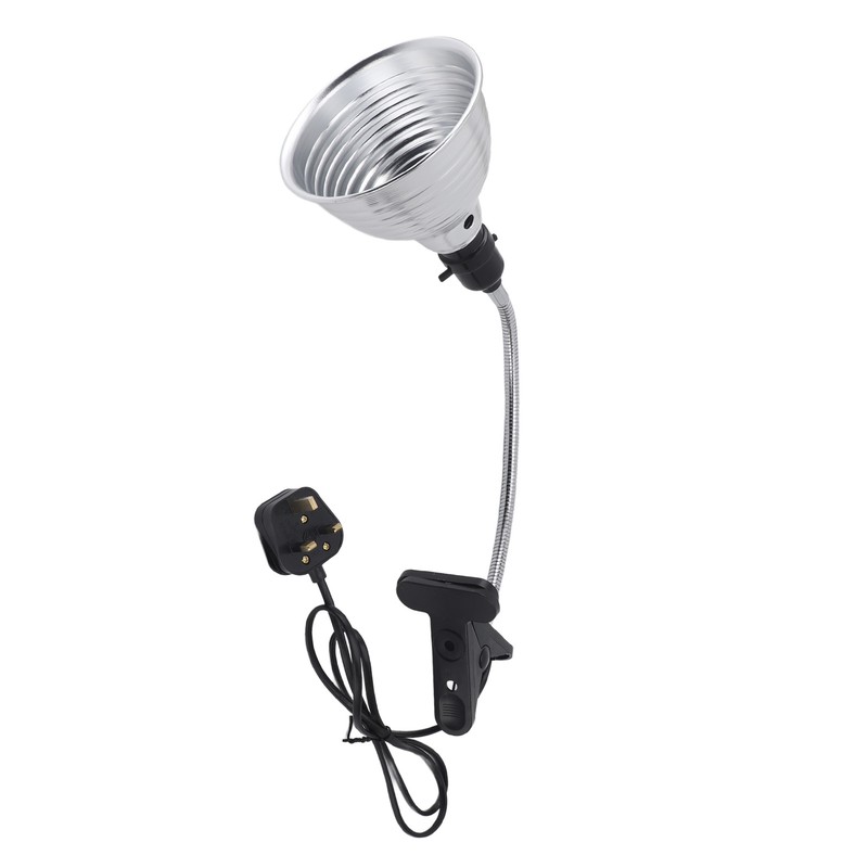 Reptile Heat Lamp Fixture Adjustable Rotate Clamp for Pet Heating
