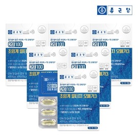 Chong Kun Dang 20100 Supercritical Alti-G Omega-3 30 Capsules (6 Boxes) / Vitamin A for Blood Circulation and Dry Eye Improvement / 종근당 20100 초임계 알티지 오메가3 30캡슐 6박스 혈행 건조한눈개선 비타민A