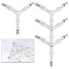 Aifrymne Adjustable Bed Sheet Fasteners Set, 4PCS Heavy Duty Elastic