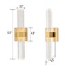 HOLKIRT Gold Bath Vanity Light Crystal Wall Sconce Light 15.7"