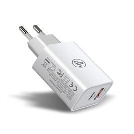 Type C (PD) + USB QC 3.0 18W Charger Ideal for Fast Charging of Devices Compact, Efficient and Compatible with Multiple Gadgets. Power and Speed in a Single Charger