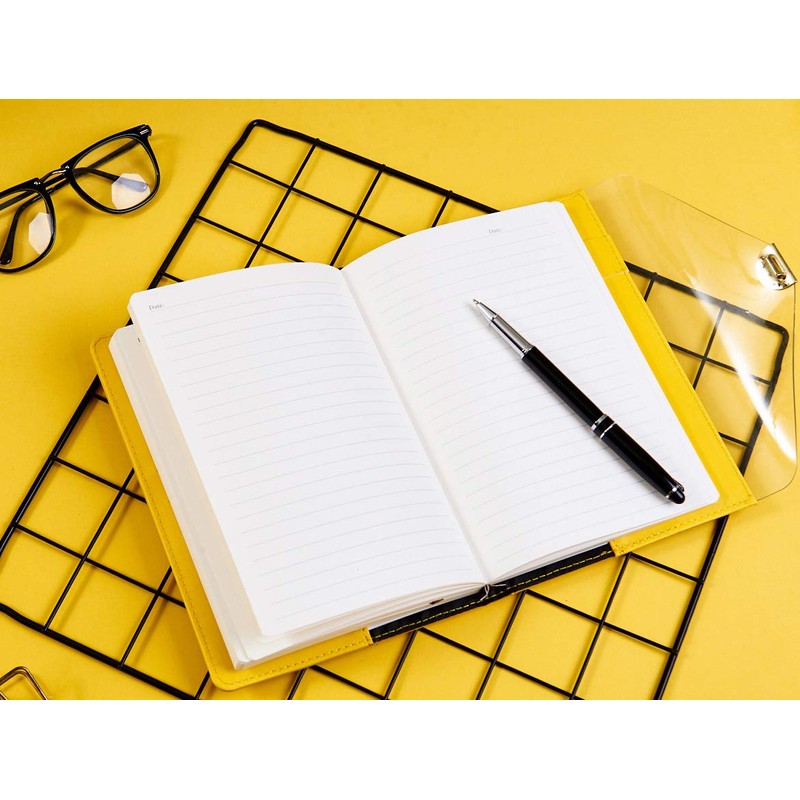 Mazeran Bee Shaped Combination Lock Journal, PU Leather Hard Cover