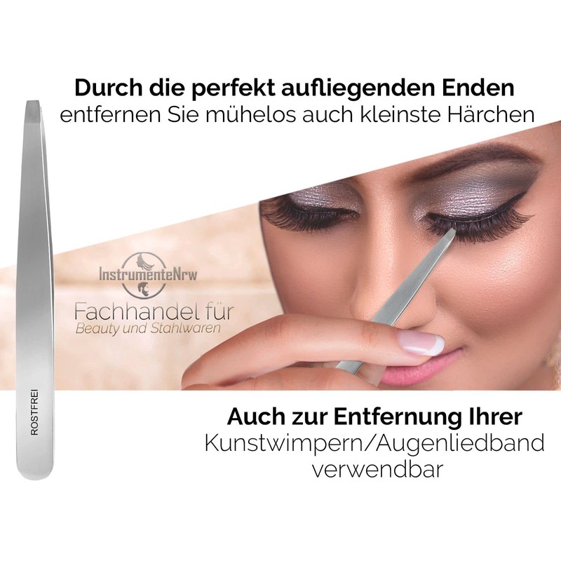 Professional Eyebrow Hair Plucking Tweezers Straight 9 cm 2 mm