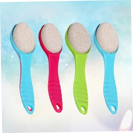Healeved 4pcs Double-sided Exfoliating Rubbing Brush Foot Care Tool for Dead Skin Removal for Smooth Skin Random Colors