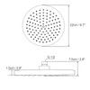8.7 Inch Fixed Shower Head 22 cm Rainfall Swivel Ball