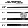 Rope and Cord Solid Braid Nylon Galvanized Cable – Multi
