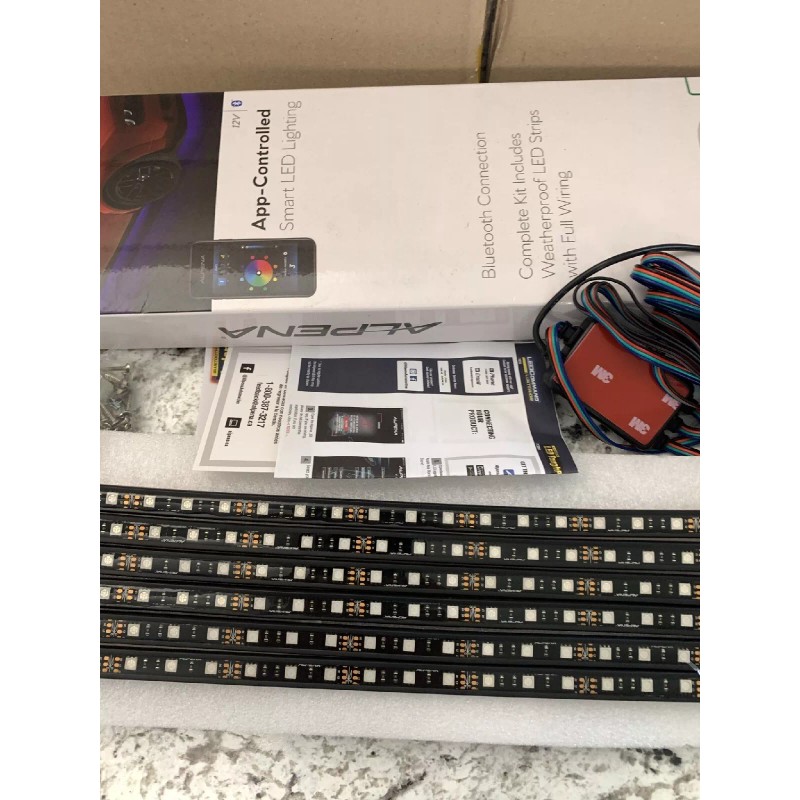 Alpena 77048 UnderGlowz RGB LED Smart Light Strip Kit, 136",