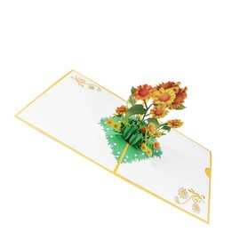 Operitacx 3d-grußkarte Weihnachtskarten Visitenkarten Hochzeitsgruß Stifthalter Für Notizbuch Parteibotschaft Dankeskarten Geburtstag Nachricht Sonnenblume Blumen Papierstau