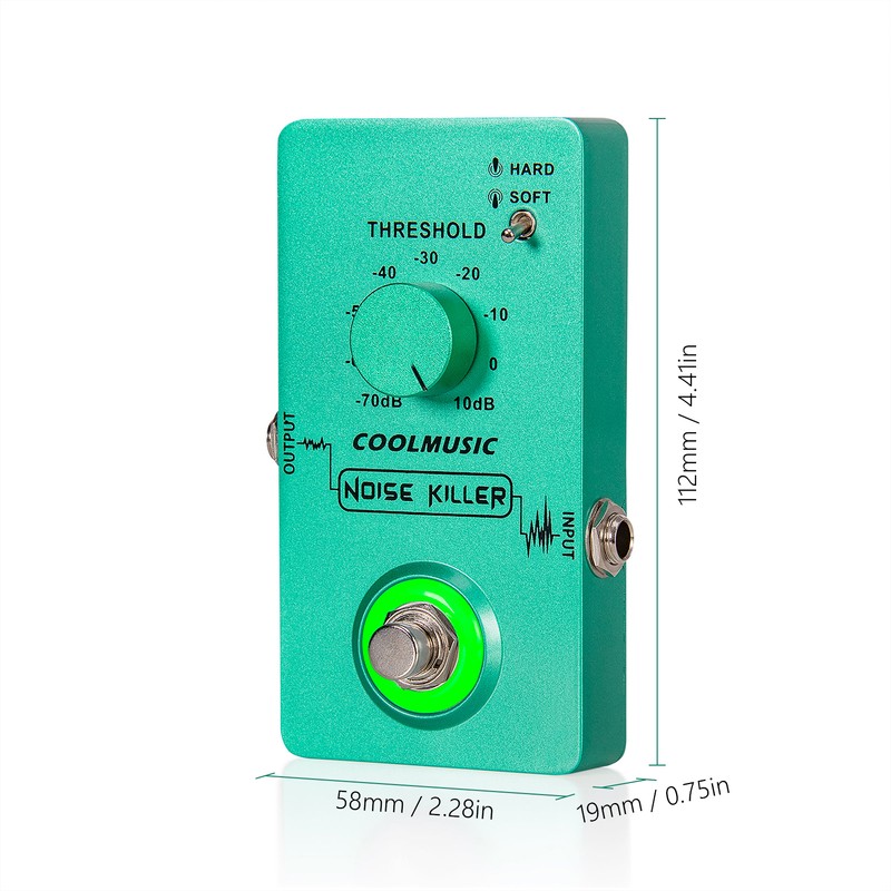COOLMUSIC Noise Killer Effect Pedal True Bypass Noise Gate Guitar