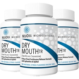 Dry Mouth TR by NeuOra Microceuticals: 8 Hour Time-Release Oral Micro Tabs, 3pk
