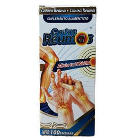Contra Reumass Antioxidant 100 Caps - Double Antioxidant with Glucosamine, Collagen, Vitamin C, Omega 3 & Omega 3  Dietary Fitness Supplement- Healthcare