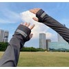 Cooling Loose-Fit UV Protection Arm Sleeves with Hand Cover Protect Back-of-Hand Cooling Arm Sleeve (White) 6ea