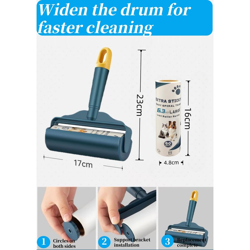 Bryzant Large Lint Rollers 6.3 inches Pet Extra Sticky Roller