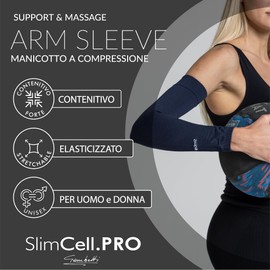 Slimcell Pro Arm Sleeves UV Protection Sport Unisex Volleyball Arm Protectors, Arm Warmers Cycling Men, Arm Warmers, Arm Warmers, Volleyball, Padel, Running, Tennis - Made in Italy, Neon Lime