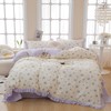 VM VOUGEMARKET Twin XL Comforter Set Twin,Garden Botanical Lavender Flower