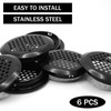 6 Pcs Black Round Air Vents 53mm Stainless Steel Soffit