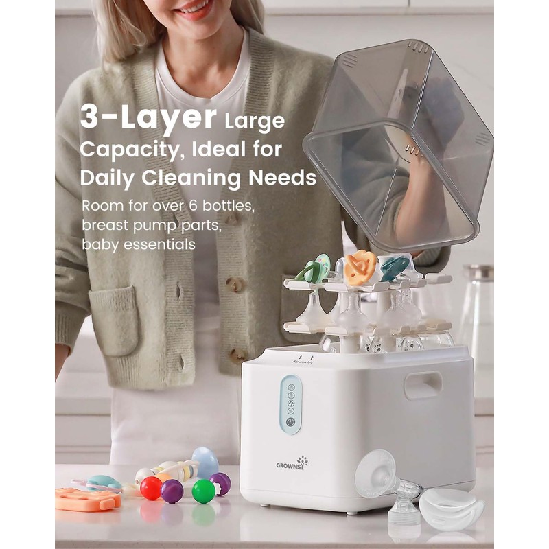 Grownsy 3 Layers Large Capacity Bottle Sterilizer and Dryer, 45%