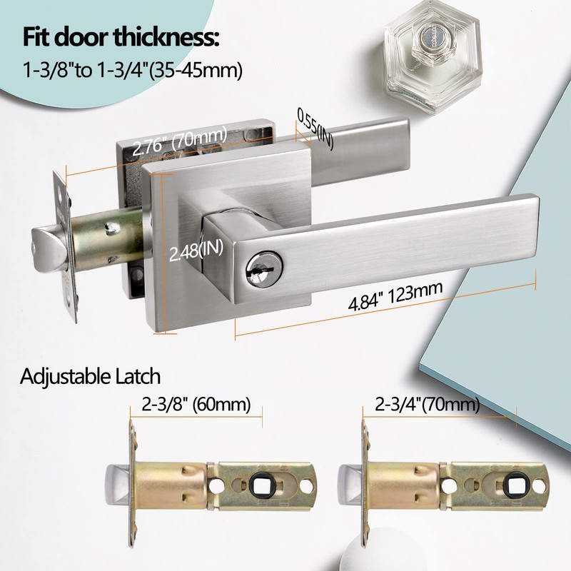NEWBANG Keyed Entry Lever Lock for Exterior and Front Door