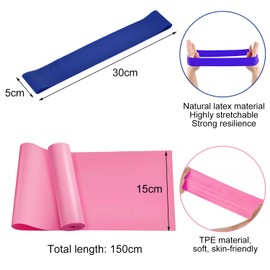 Set of 2 Fitness Band & Resistance Band - 20 lb Latex Resistance Bands for Full Body Training, Fitness Bands, Resistance Bands, Resistance Bands, Ideal for Beginners