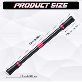 Outus 2 Pieces Spinning Pen Rolling Finger Rotating Gaming Trick Pen Mod with Tutorial No Refill Stress Releasing Brain Training Toys for Adults Office Supplies(Black and Red)