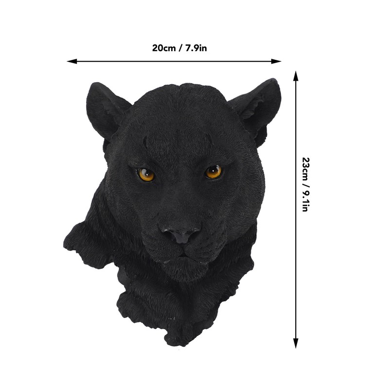 3D Simulation Animal Head Statues Wall Decor Resin Unique Exquisite