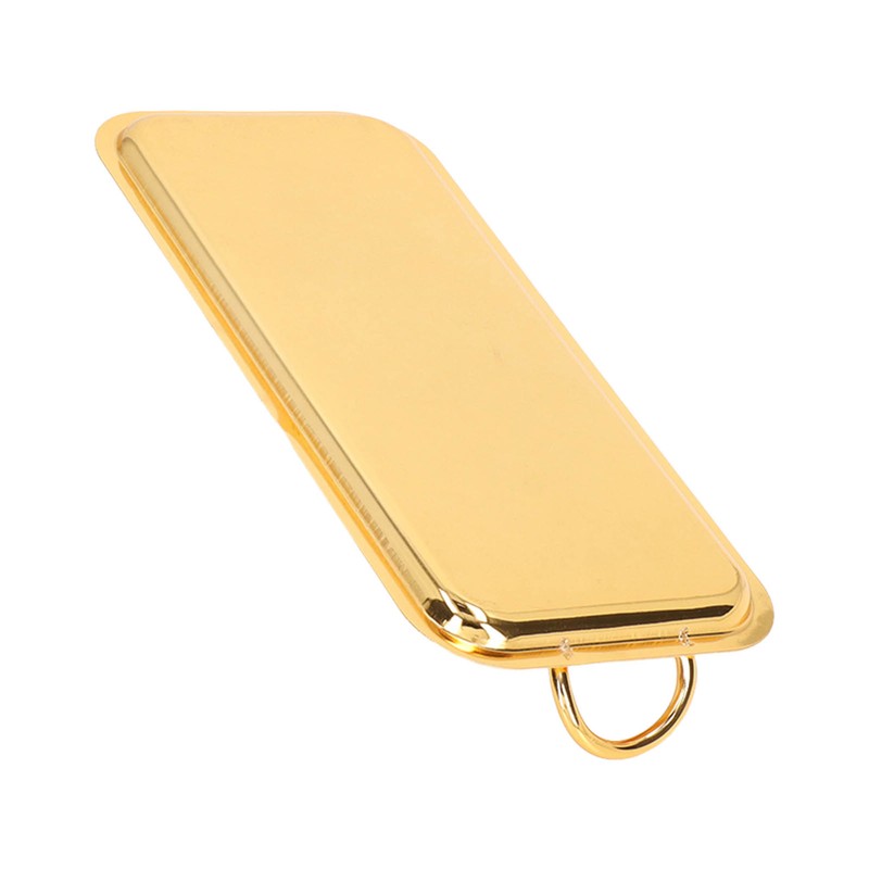 Rectangular Tea Cup Tray Gold Fruit Food Storage Tray with