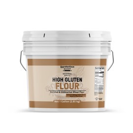 Unpretentious High Gluten Flour, 1 Gallon Bucket, Artisan Bread, Bagels, Pizza